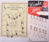 Group of 2 Vintage McDonald's Spinners and Wonder Lures on Original Cardboard