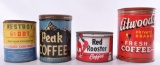 Group of 4 Vintage Advertising Coffee Tins