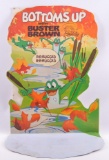 Vintage Bottoms Up with Buster Brown Cardboard Advertising Standee