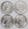 Lot of (4) 1896 P Morgan Dollars.