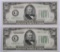 Lot of (2) 1934 $50 Federal Reserve Notes.