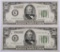 Lot of (2) 1928-A $50 Federal Reserve Notes.