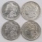 Lot of (4) Morgan Dollars.