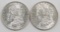Lot of (2) 1885 O Morgan Dollars.
