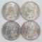 Lot of (4) 1885 O Morgan Dollars.