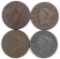 Lot of (4) U.S. Large Cents.