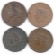 Lot of (4) U.S. Large Cents.