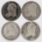 Lot of (4) Capped Bust Dimes.