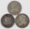 Lot of (3) Capped Bust Dimes.