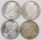 Lot of (4) Morgan Dollars.