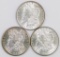 Lot of (3) Morgan Dollars.