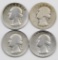 Lot of (4) 1932 D Washington Quarters.