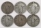 Lot of (6) Standing Liberty Quarters.