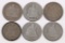 Lot of (6) Seated Liberty Quarters.