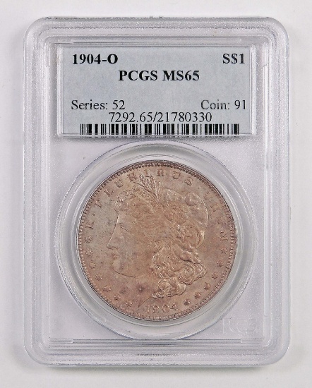1904 O Morgan Silver Dollar (PCGS) MS65.