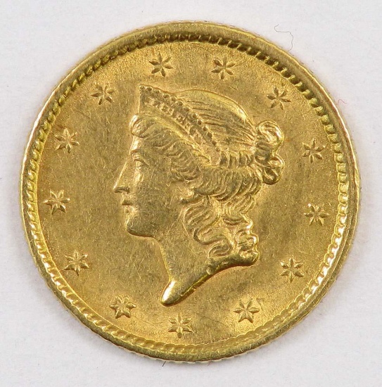 1853 $1 Liberty Head Gold.