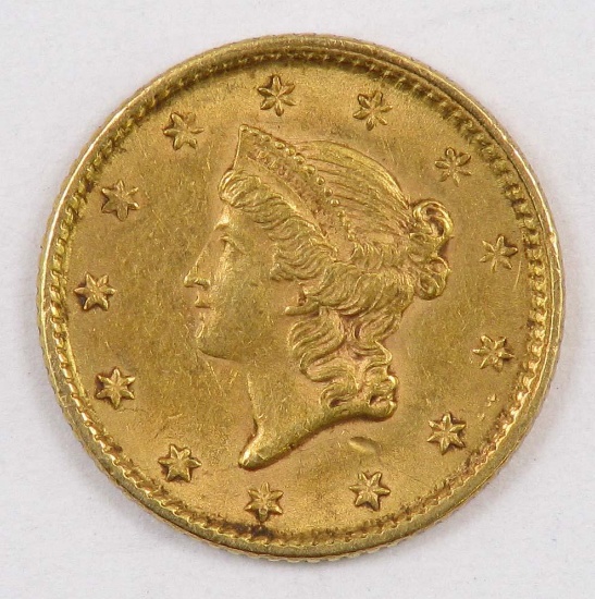 1853 $1 Liberty Head Gold.
