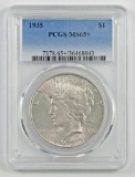 1935 P Peace Silver Dollar (PCGS) MS65+.