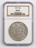 1901 P Morgan Silver Dollar (NGC) AU55.