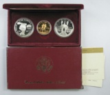 1984 3-Coin Olympic Summer Games Proof Commemorative Set