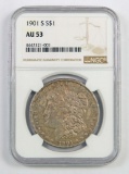 1901 S Morgan Silver Dollar (NGC) AU53.