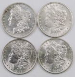 Lot of (4) 1896 P Morgan Dollars.