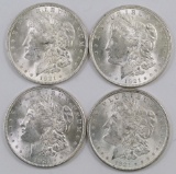 Lot of (4) 1921 P Morgan Dollars.