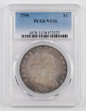 1799 Draped Bust Silver Dollar (PCGS) VF35.