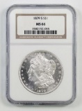1879 S Morgan Silver Dollar (NGC) MS66.