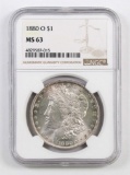 1880 O Morgan Silver Dollar (NGC) MS63.