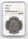 1880 S Morgan Silver Dollar (NGC) MS64.