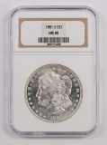 1881 S Morgan Silver Dollar (NGC) MS65.