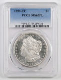 1890 CC Morgan Silver Dollar (PCGS) MS63PL.