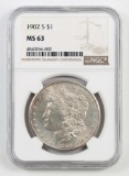 1902 S Morgan Silver Dollar (NGC) MS63.