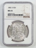 1882 S Morgan Silver Dollar (NGC) MS65.