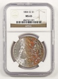 1884 CC Morgan Silver Dollar (NGC) MS65.