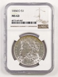 1884 O Morgan Silver Dollar (NGC) MS63.