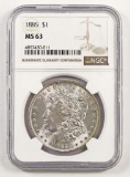 1885 P Morgan Silver Dollar (NGC) MS63.