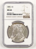 1885 P Morgan Silver Dollar (NGC) MS64.