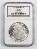 1921 P Morgan Silver Dollar (NGC) MS65.