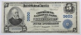 1902 $5 National Currency Note Shreveport, Louisiana.