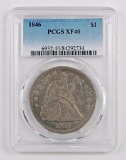 1846 Seated Liberty Silver Dollar (PCGS) XF40.