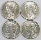 Lot of (4) Peace Dollars.