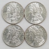 Lot of (4) 1887 P Morgan Dollars.