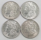 Lot of (4) 1896 P Morgan Dollars.