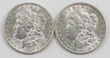 Lot of (2) 1896 P Morgan Dollars.