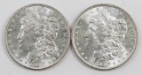 Lot of (2) 1887 P Morgan Dollars.