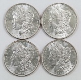 Lot of (4) 1887 P Morgan Dollars.