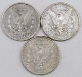 Lot of (3) Morgan Dollars.