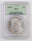 1883 O Morgan Silver Dollar (PCGS) MS63.